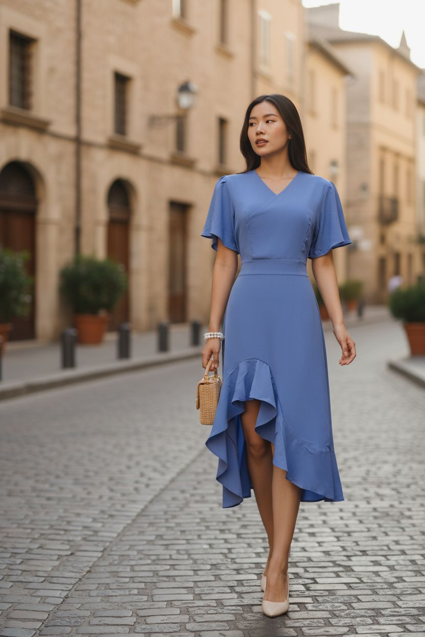 AGL D00009 Mango Silk Long Dress - 110cm