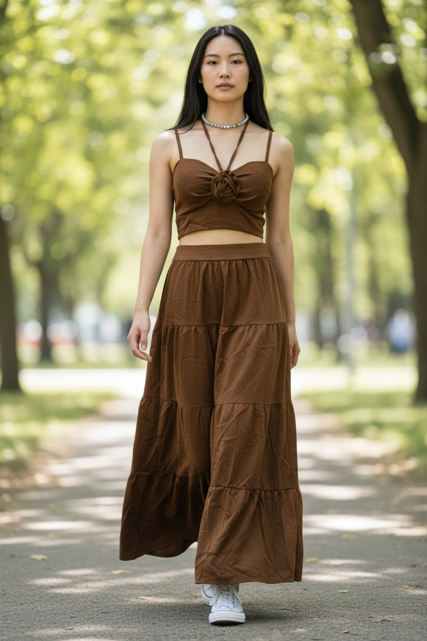 AGL S00025 Set 2 Piece Blouse and Long Skirt