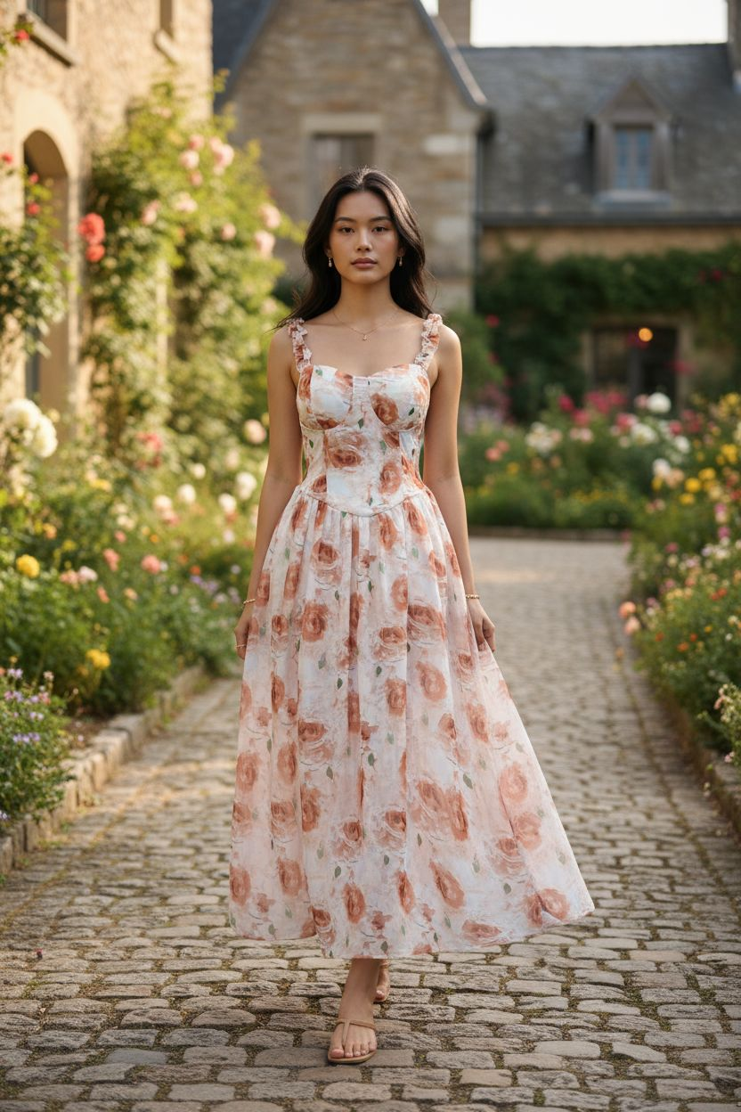 AGL D00019 Chiffon Long Dress