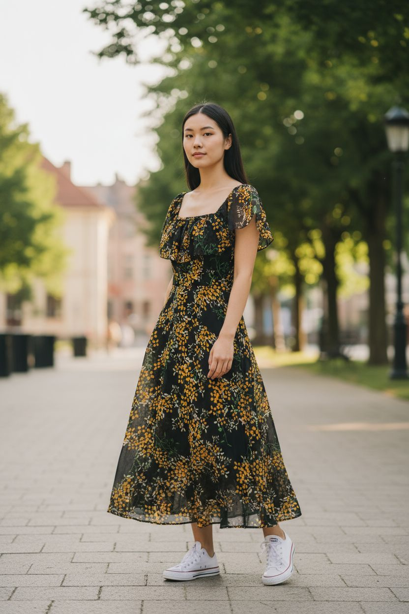 AGL D00013 Chiffon Long Dress