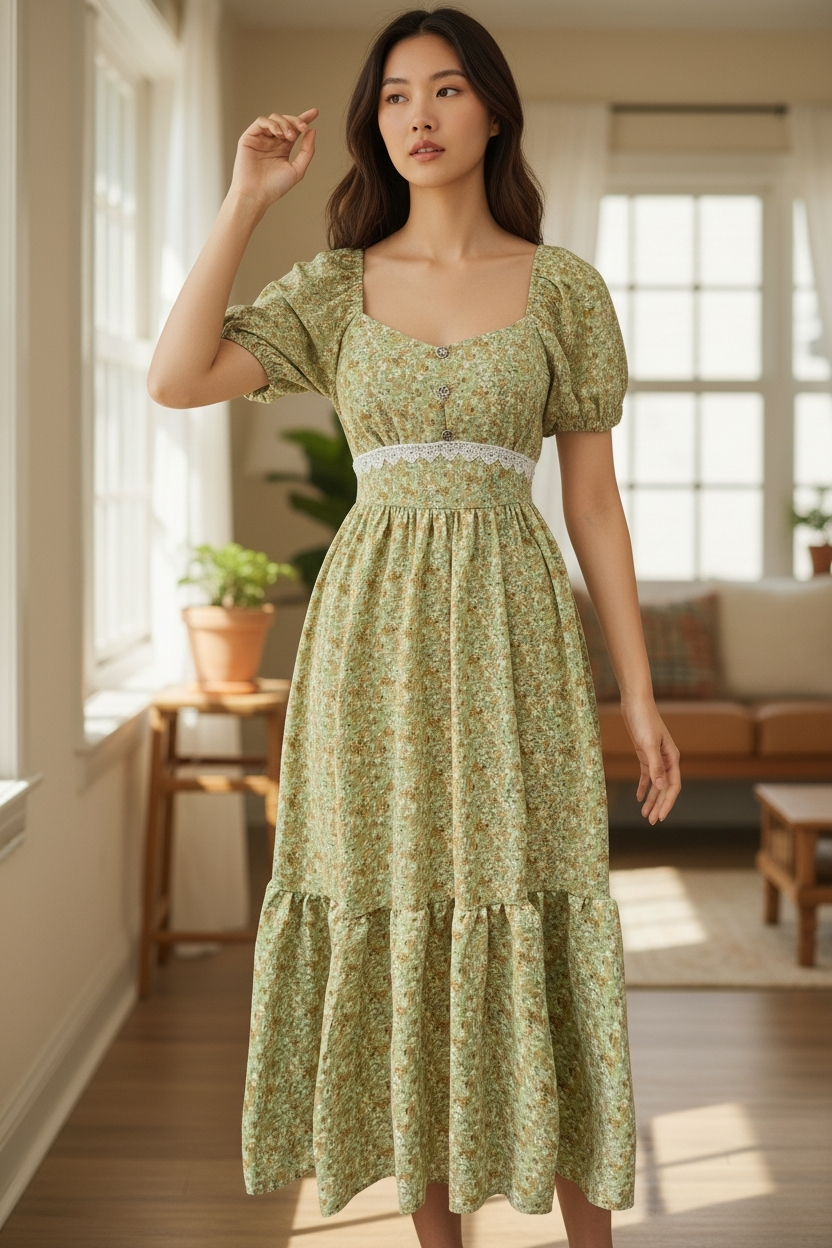 AGL D00012 Mango Silk Long Dress