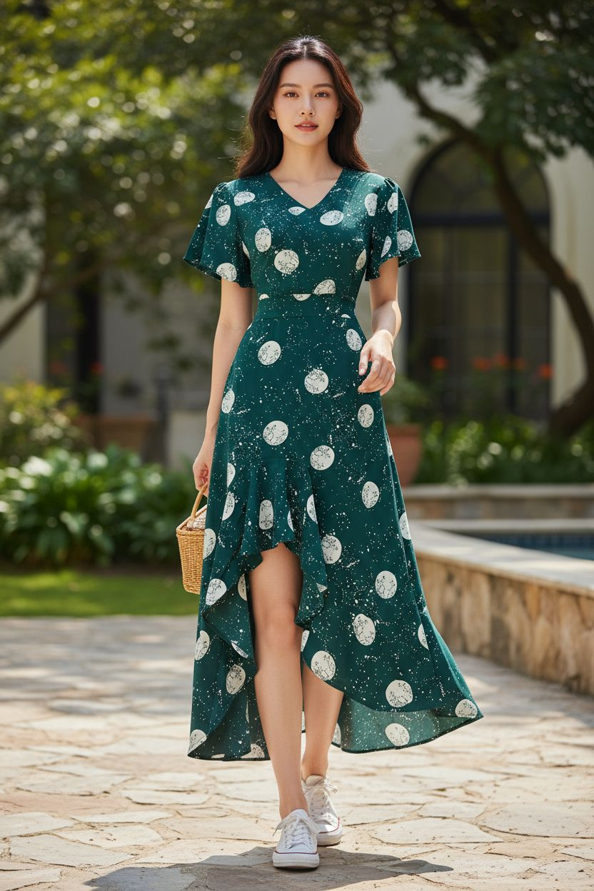 AGL D00002 Mango Silk Long Dress - 110cm