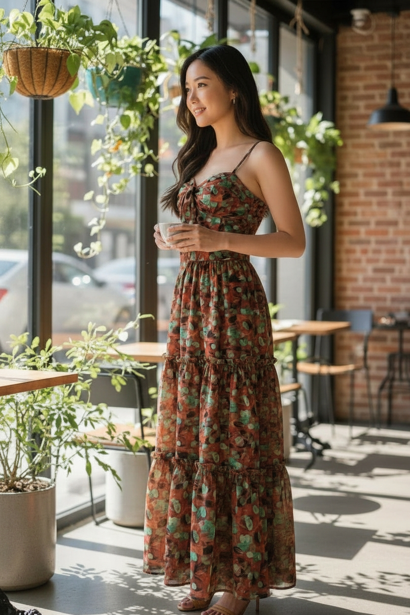 AGL S00030 Set 2 Piece Blouse and Long Skirt