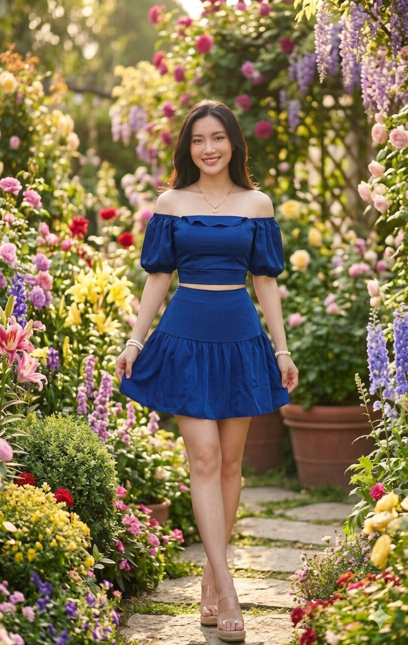 AGL AS0033 Set 2 Piece Blouse and Short Skirt