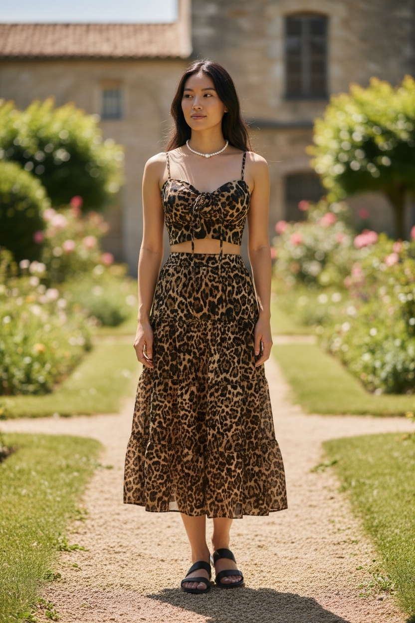 AGL S00026 Set 2 Piece Blouse and Long Skirt