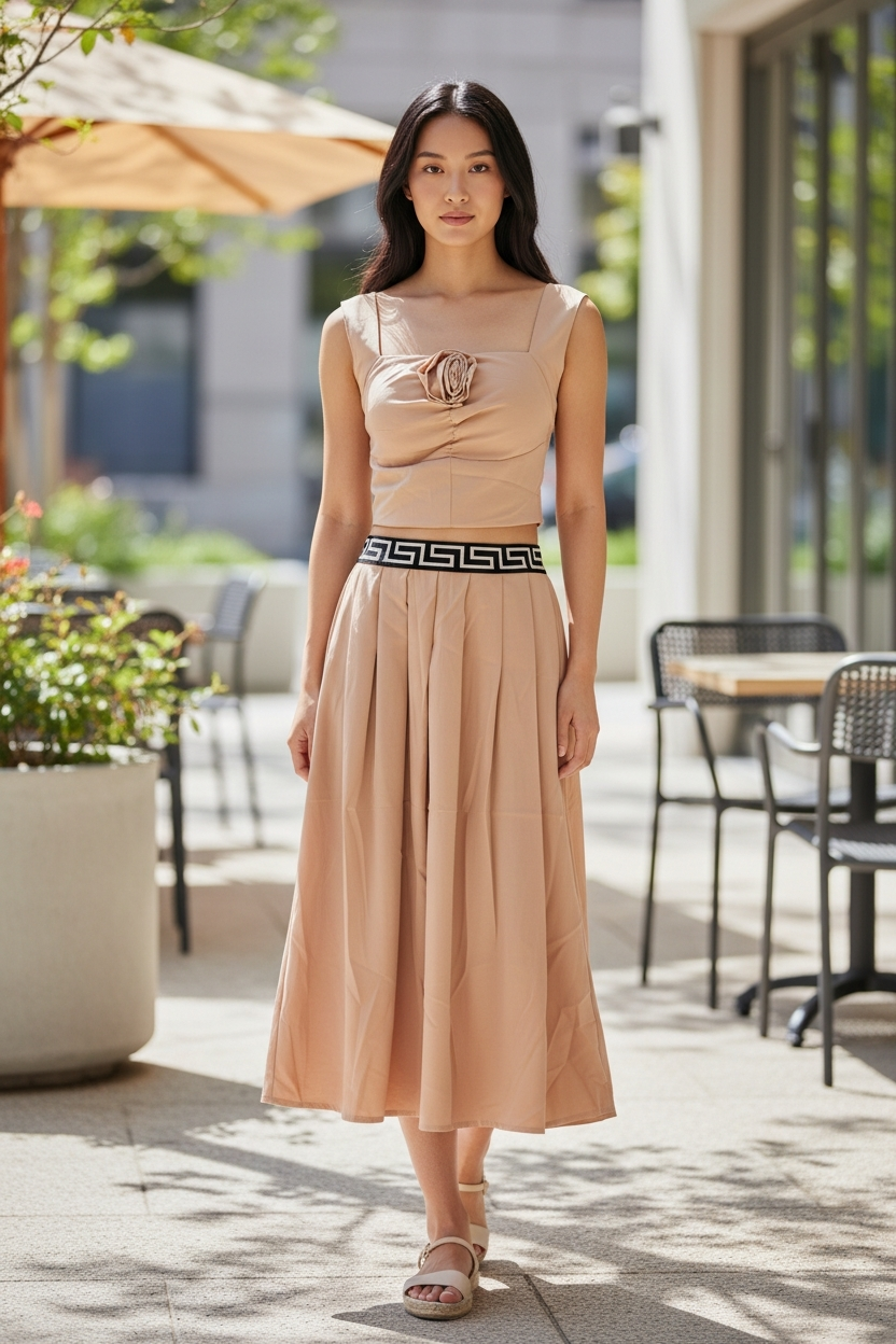 AGL S00022 Set 2 Piece Blouse and Long Skirt