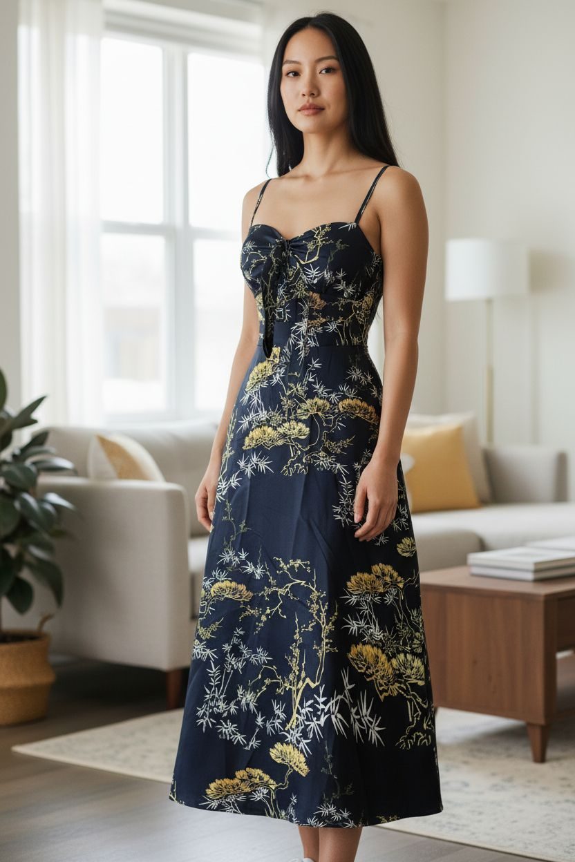 AGL D00016 Mango Silk Long Dress