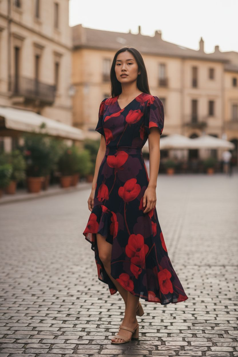 AGL D00003 Mango Silk Long Dress - 110cm