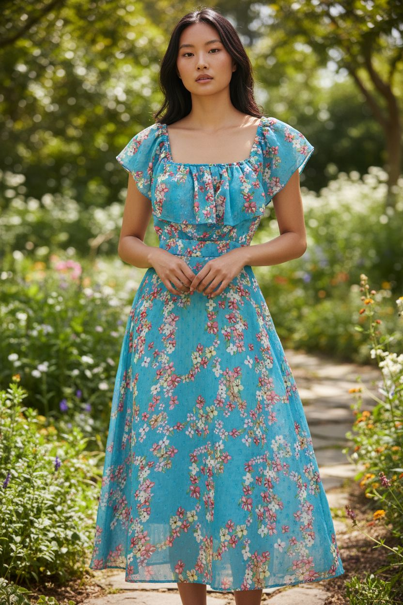 AGL D00010 Chiffon Long Dress