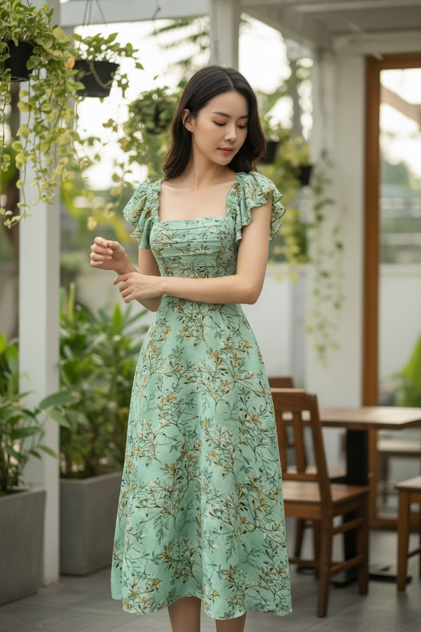 AGL D00020 Mango Silk Long Dress