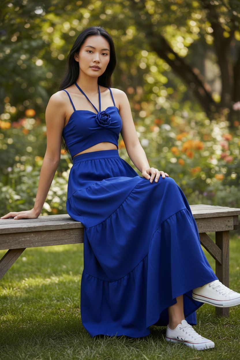 AGL S00006 Set 2 Piece Blouse and Long Skirt