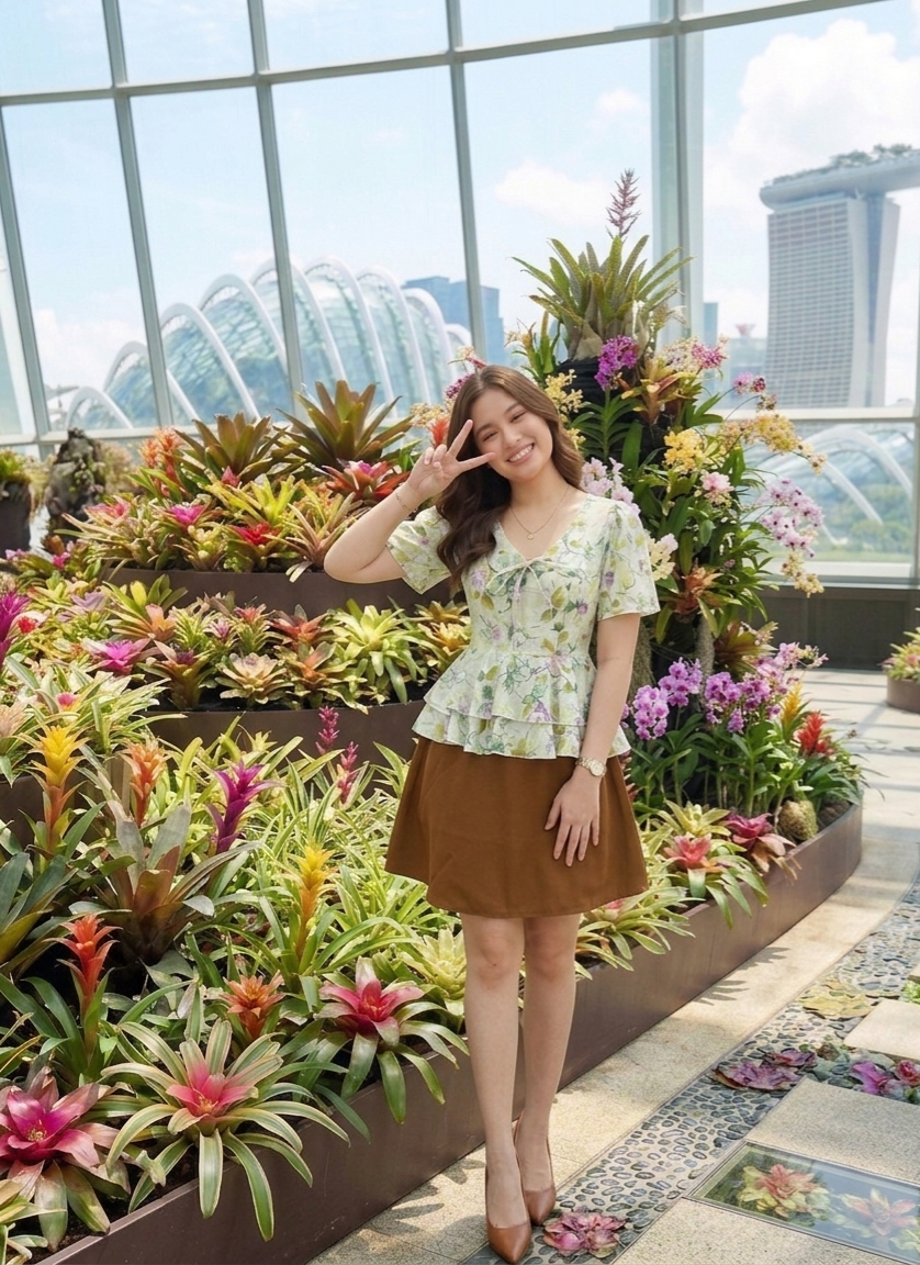 AGL AS0032 Set 2 Piece Blouse and Short Skirt