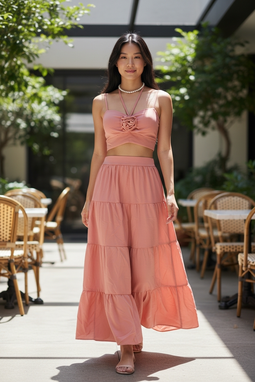 AGL S00025 Set 2 Piece Blouse and Long Skirt