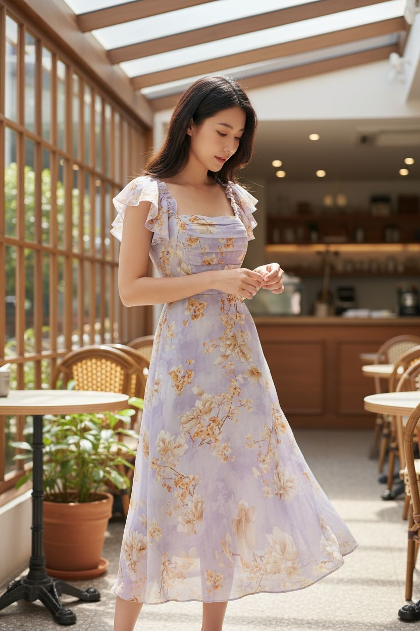 AGL D00020 Mango Silk Long Dress