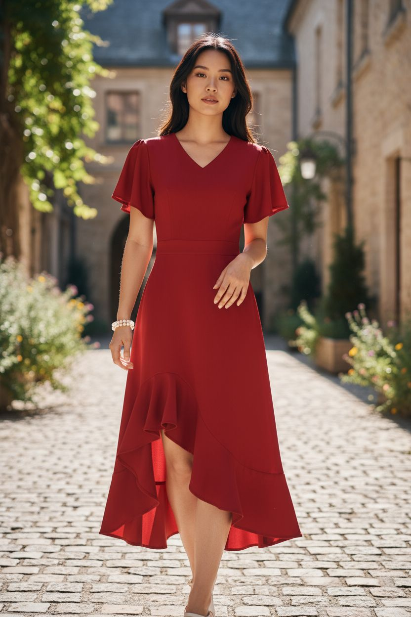 AGL D00001 Mango Silk Long Dress - 110cm