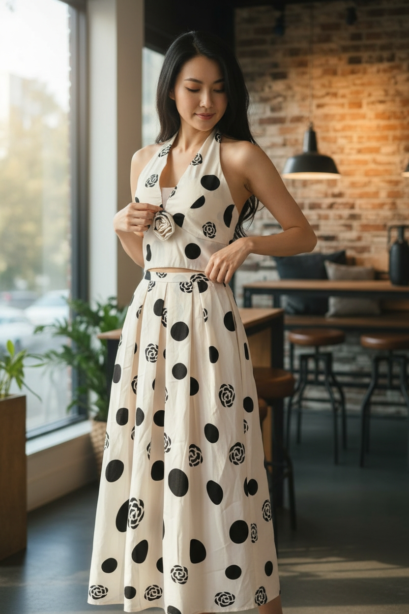 AGL S00028 Set 2 Piece Blouse and Long Skirt